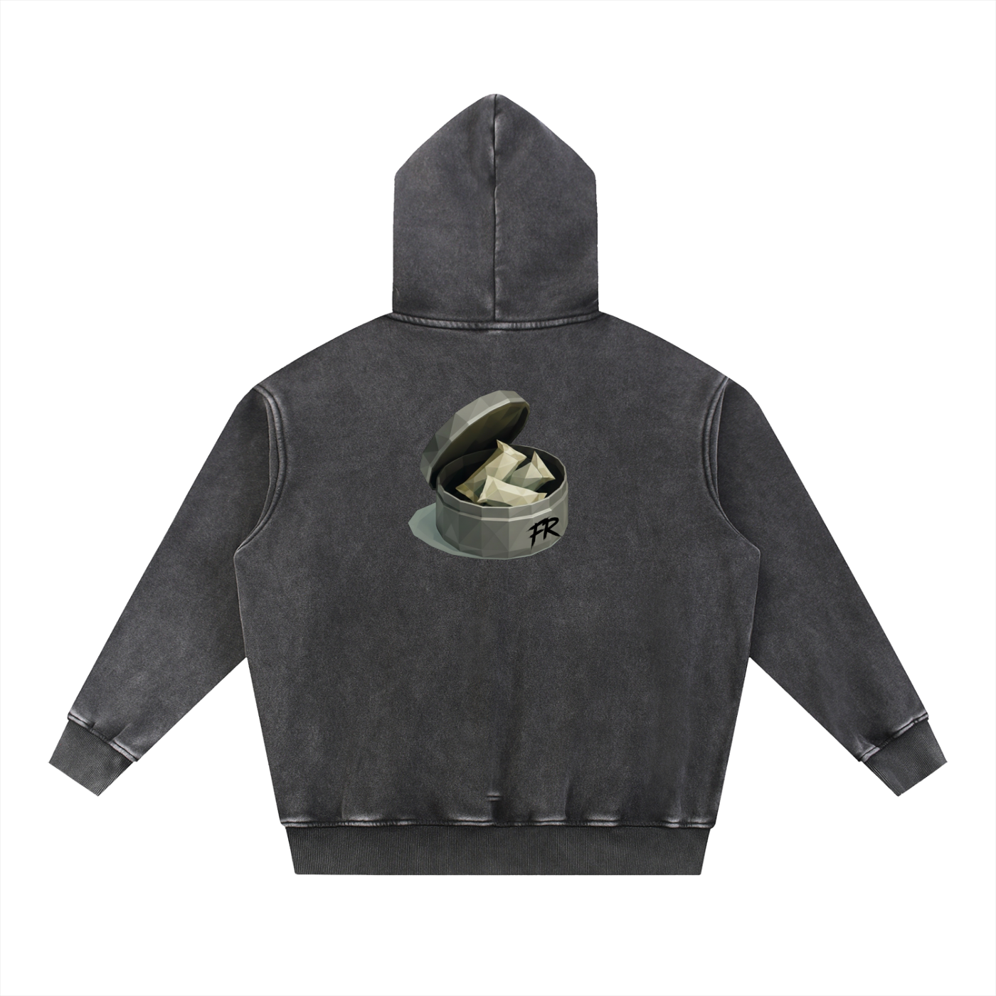 Snow Wash Fleece Oversize Hoodie